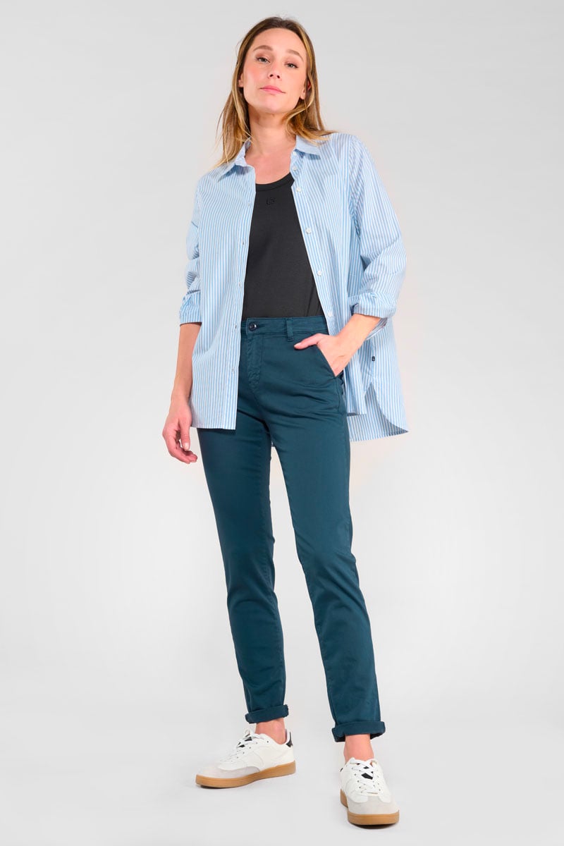 Dyli6 navy blue chino trousers