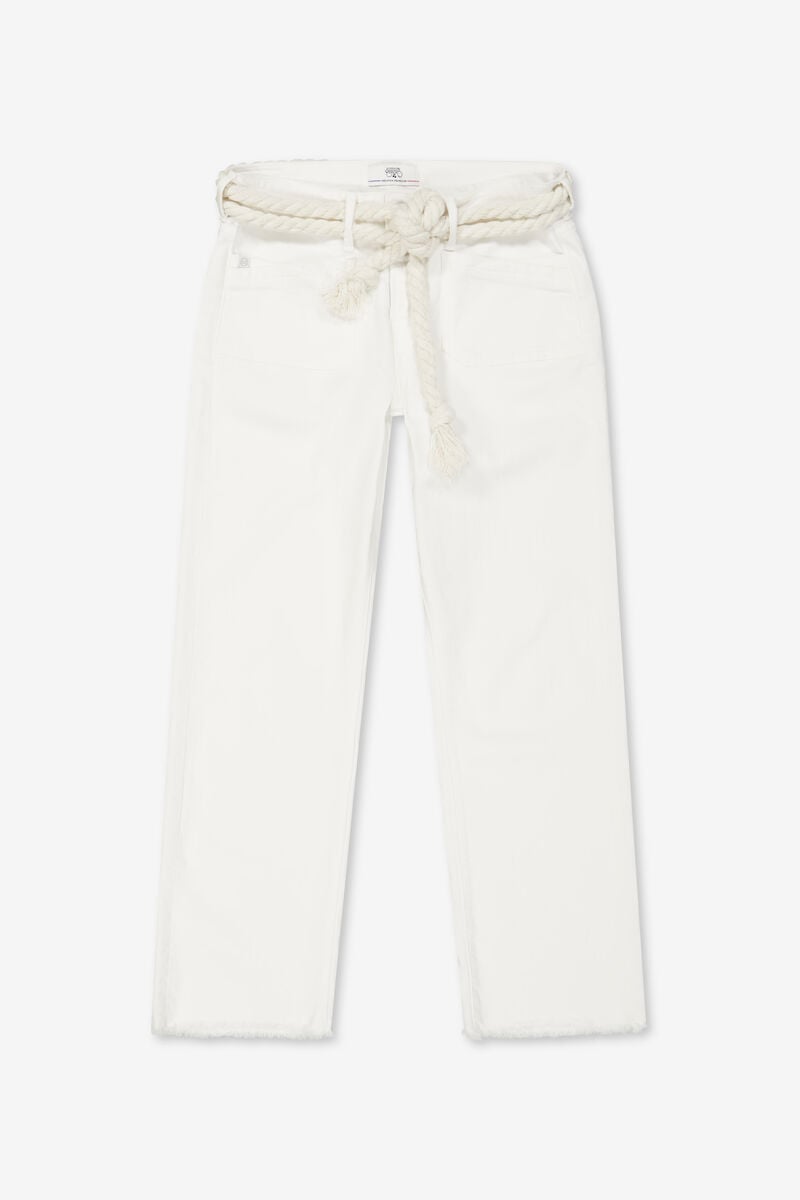 Jeans Priska high waist 7/8th white