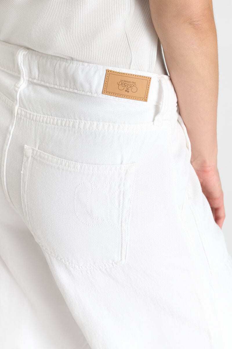 Jeans wide leg Victoria tencel white