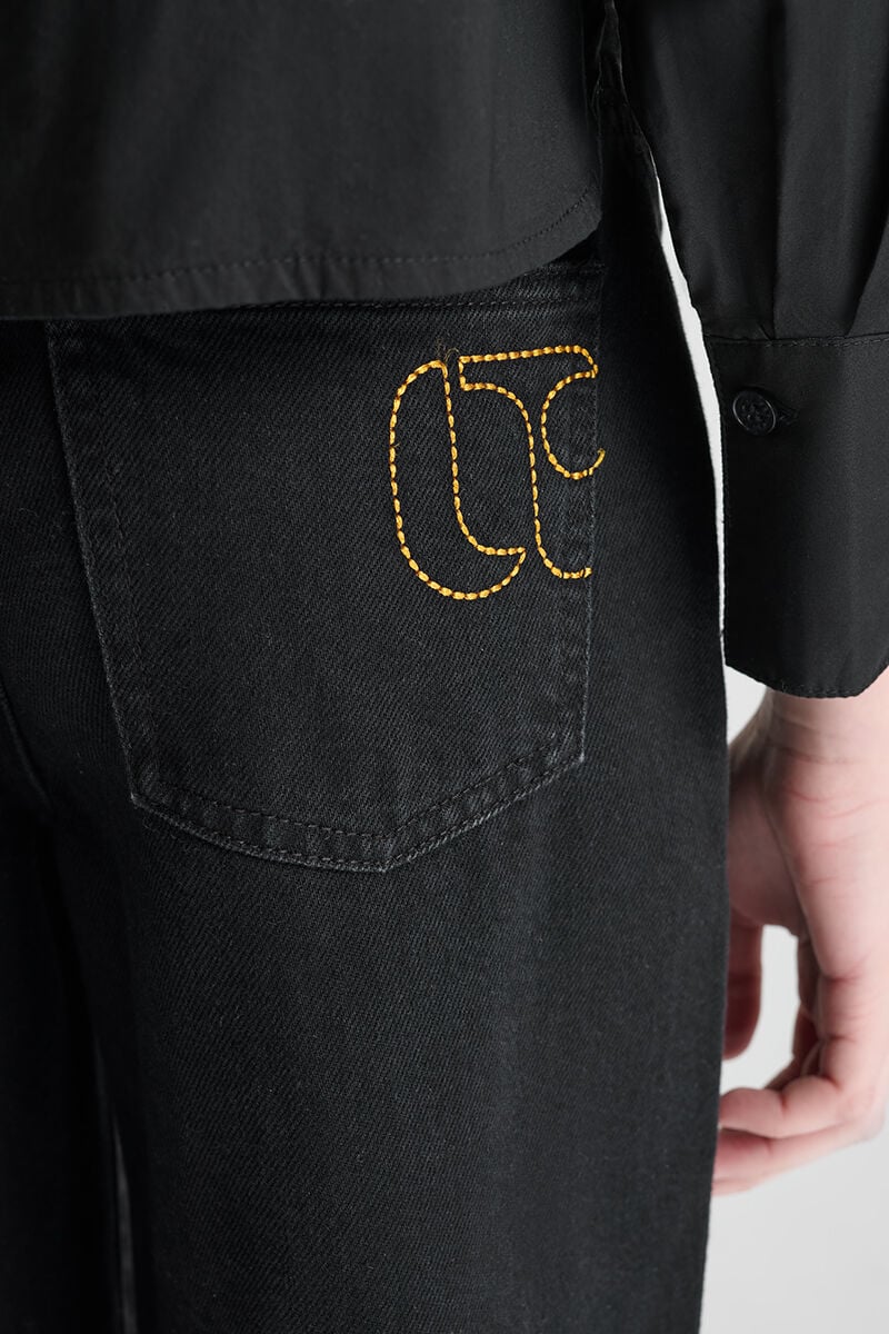 Jeans wide leg Alexgi high waist black N°0