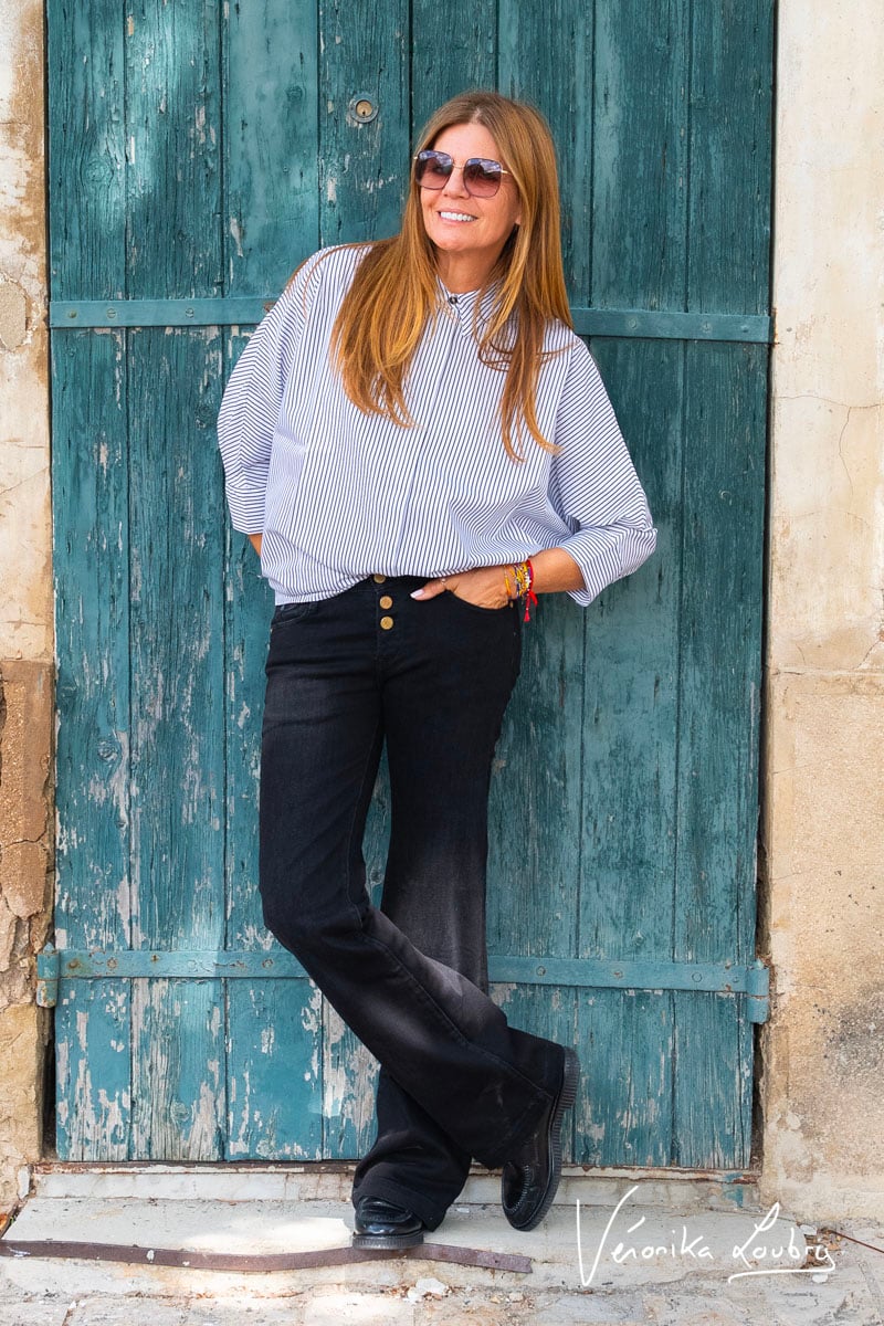 Patricia flare by Véronika Loubry jeans noir 