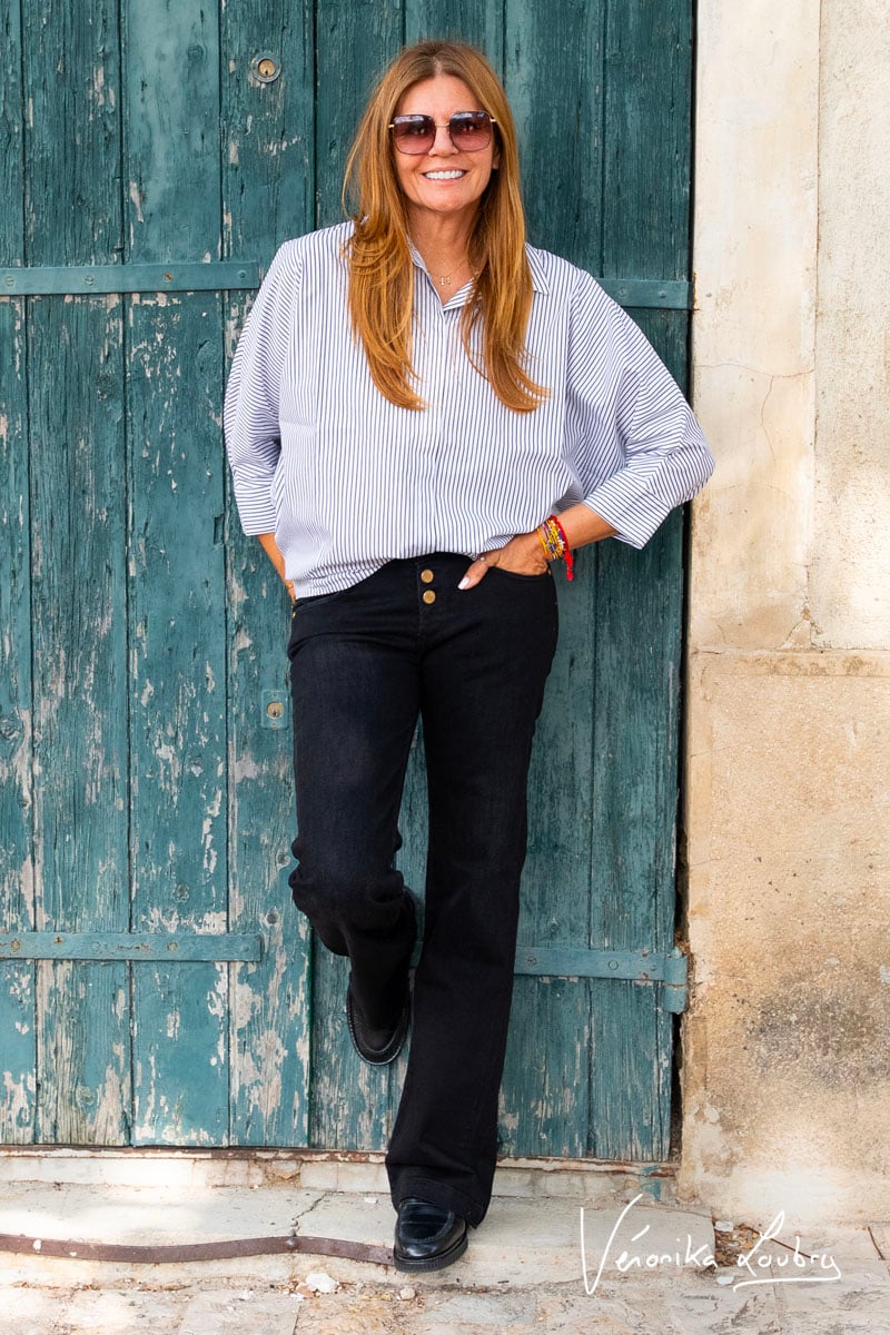 Patricia flare by Véronika Loubry jeans noir 