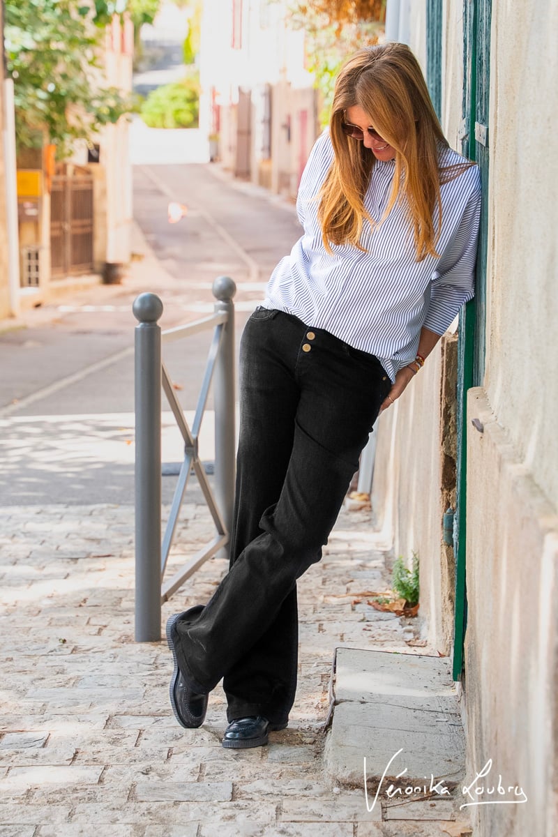 Patricia flare by Véronika Loubry jeans noir 
