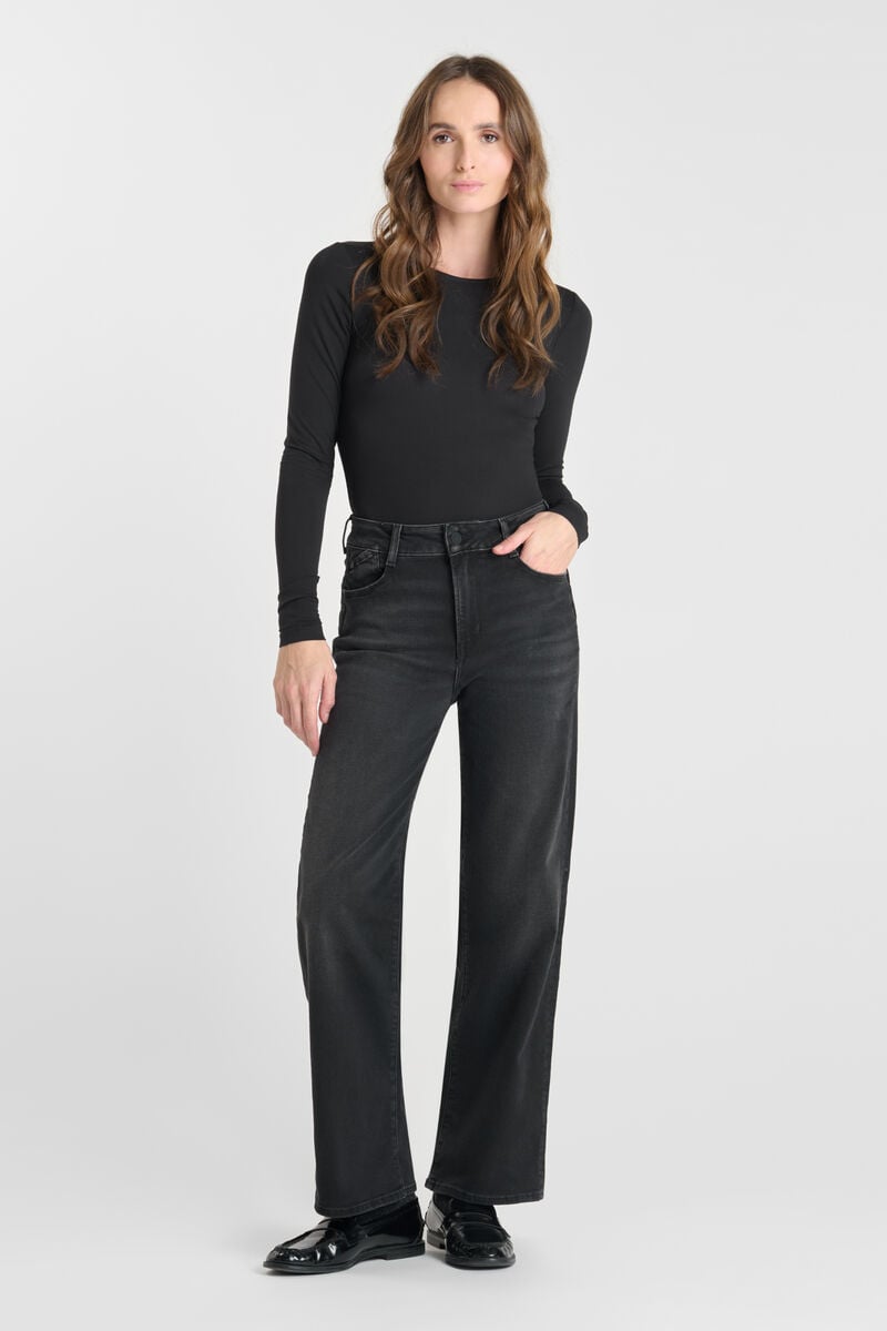 Jeans pulp wide leg high waist 7/8th black N°1