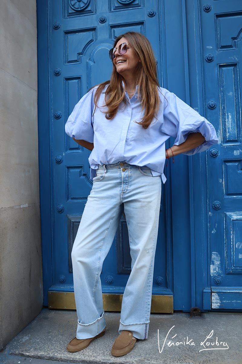 Jeans 400/28 loose Anastasia by Véronika Loubry high waist blue N°5
