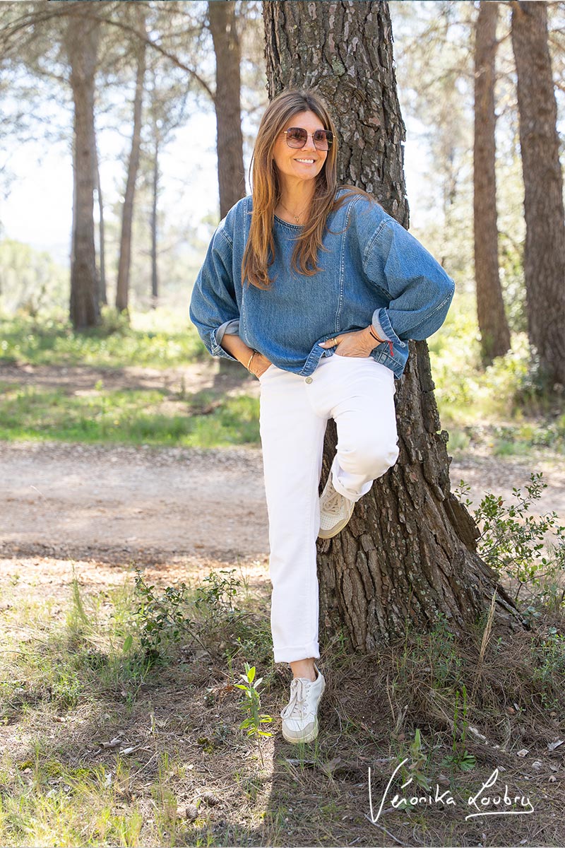 James 400/60 girlfriend by Véronika Loubry jeans white