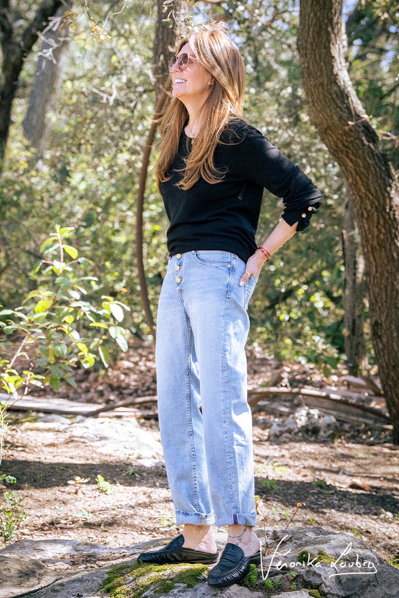 James 400/60 Girlfriend Jeans by Véronika Loubry high waist blue N°5