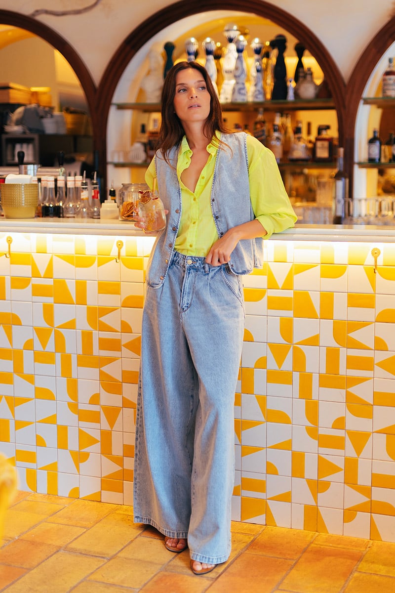 Jeans extra wide leg Louvy blue N°5