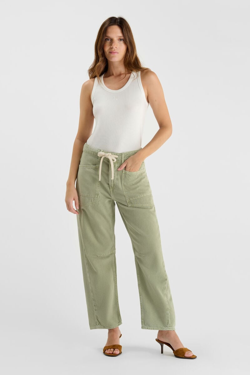 Jeans balloon Madie green