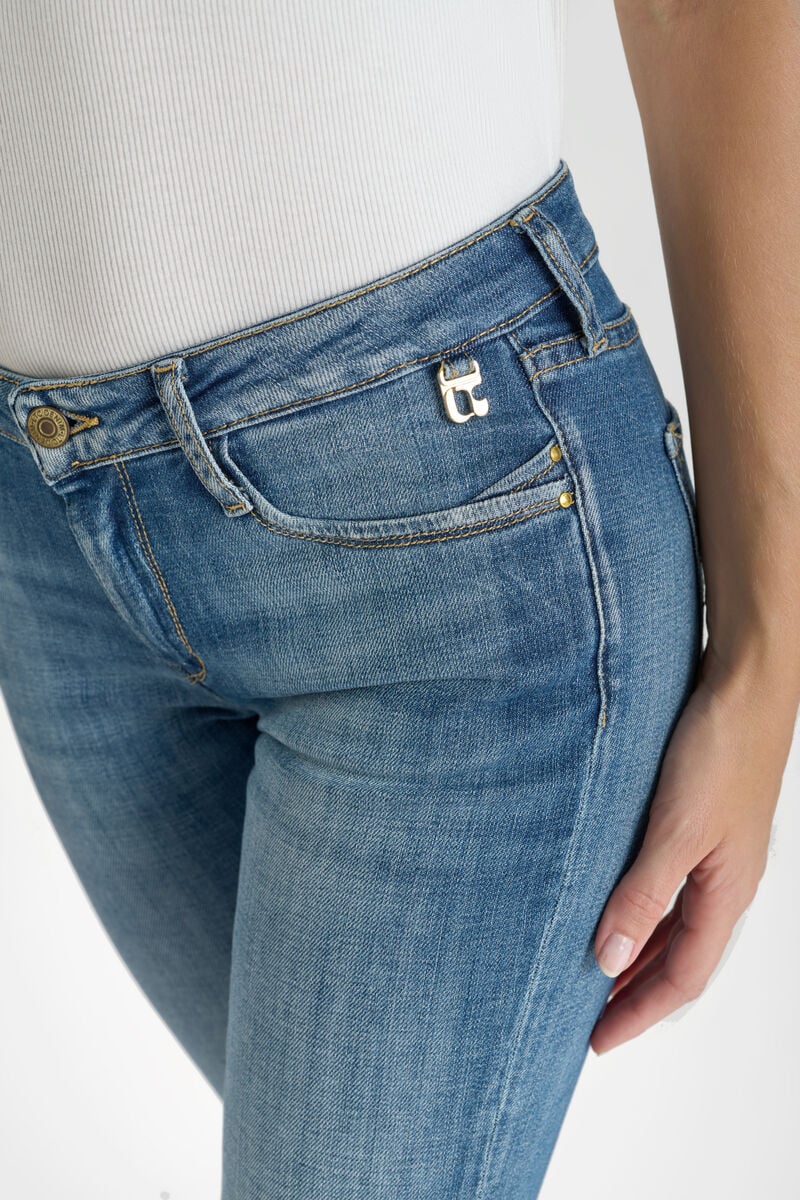 Paulina denim cropped pants