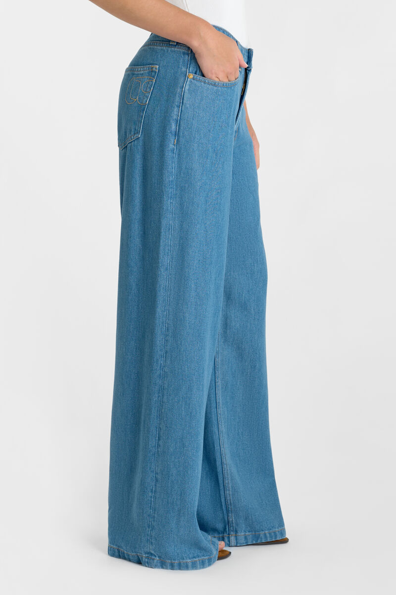 Jean Wide Leg Zazou tencel blue