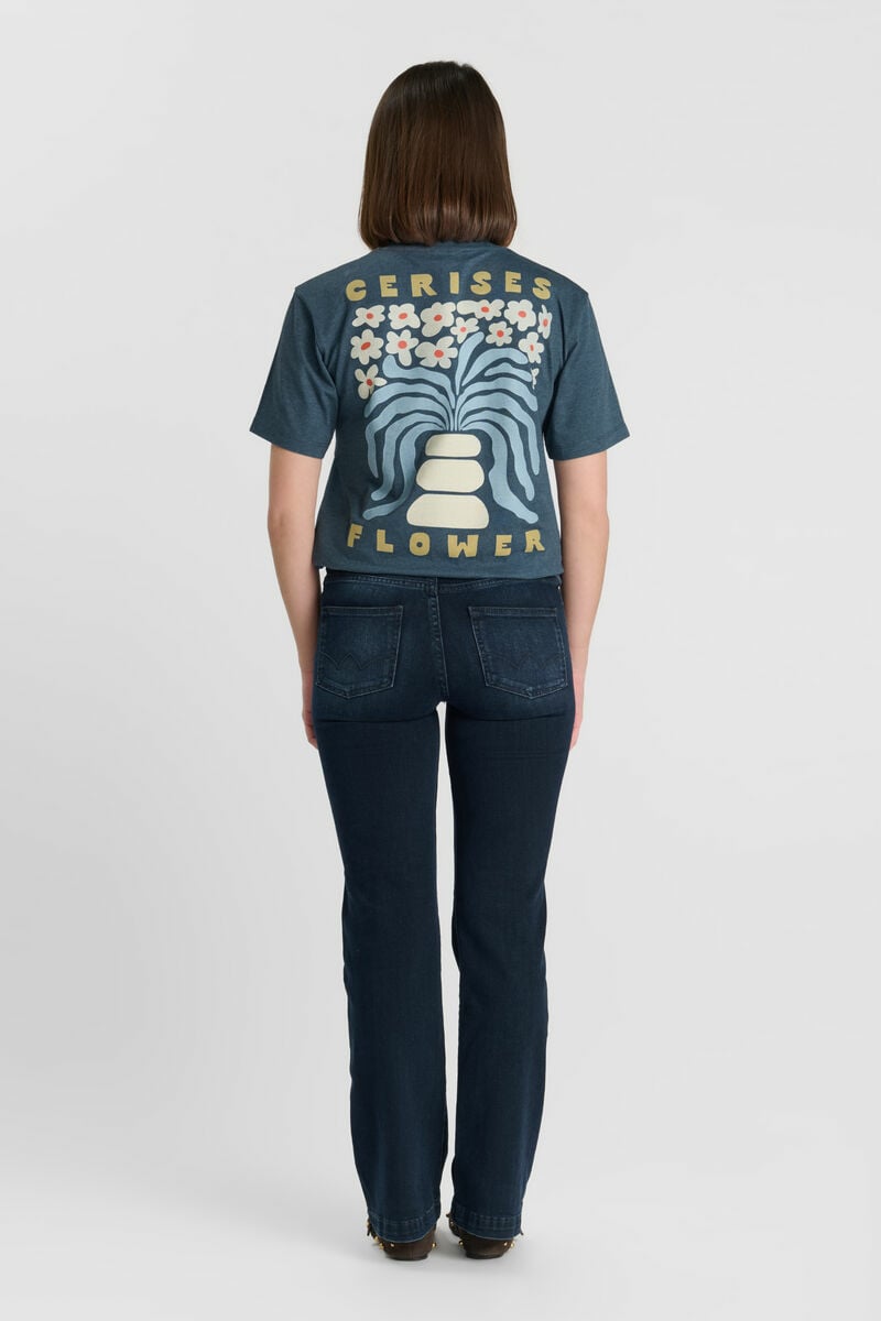 Jeans flare dark blue-black