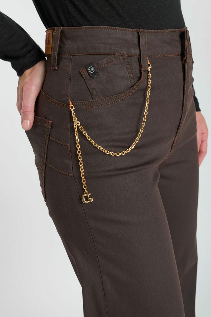 Jeans pulp wide leg Clea brown