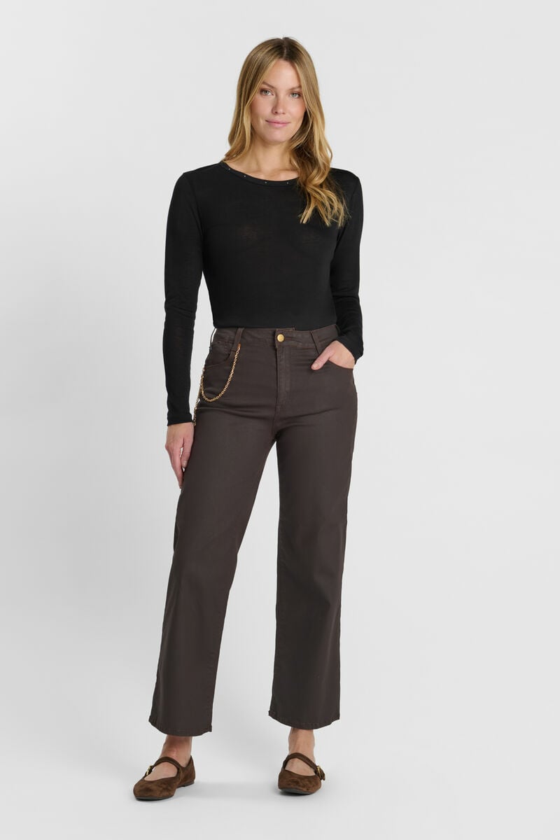Jeans pulp wide leg Clea brown