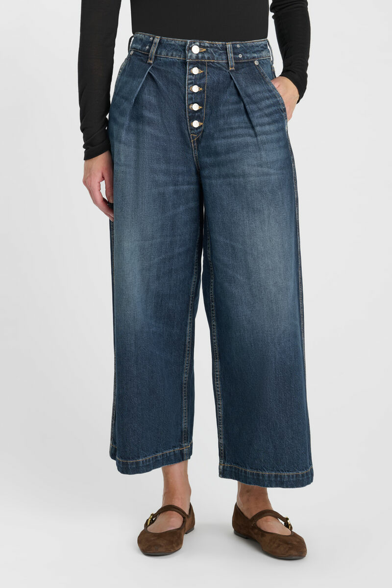 Jeans wide leg Donna blue N°2