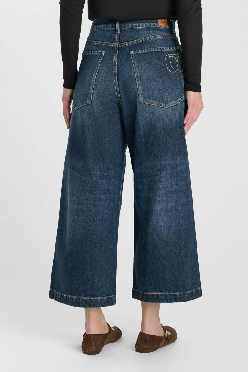 Jeans wide leg Donna blue N°2
