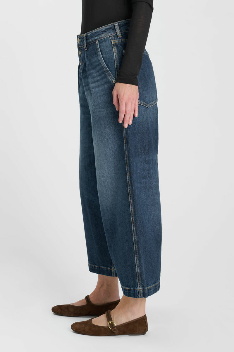 Jeans wide leg Donna blue N°2