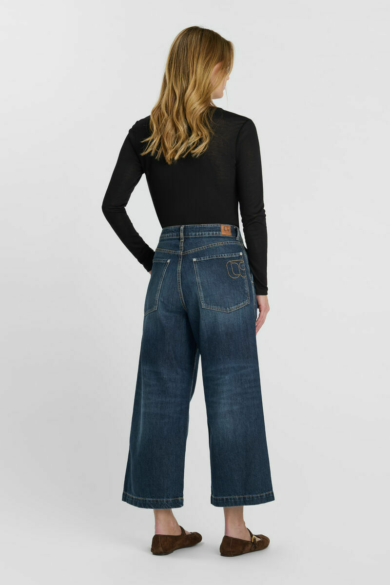 Jeans wide leg Donna blue N°2