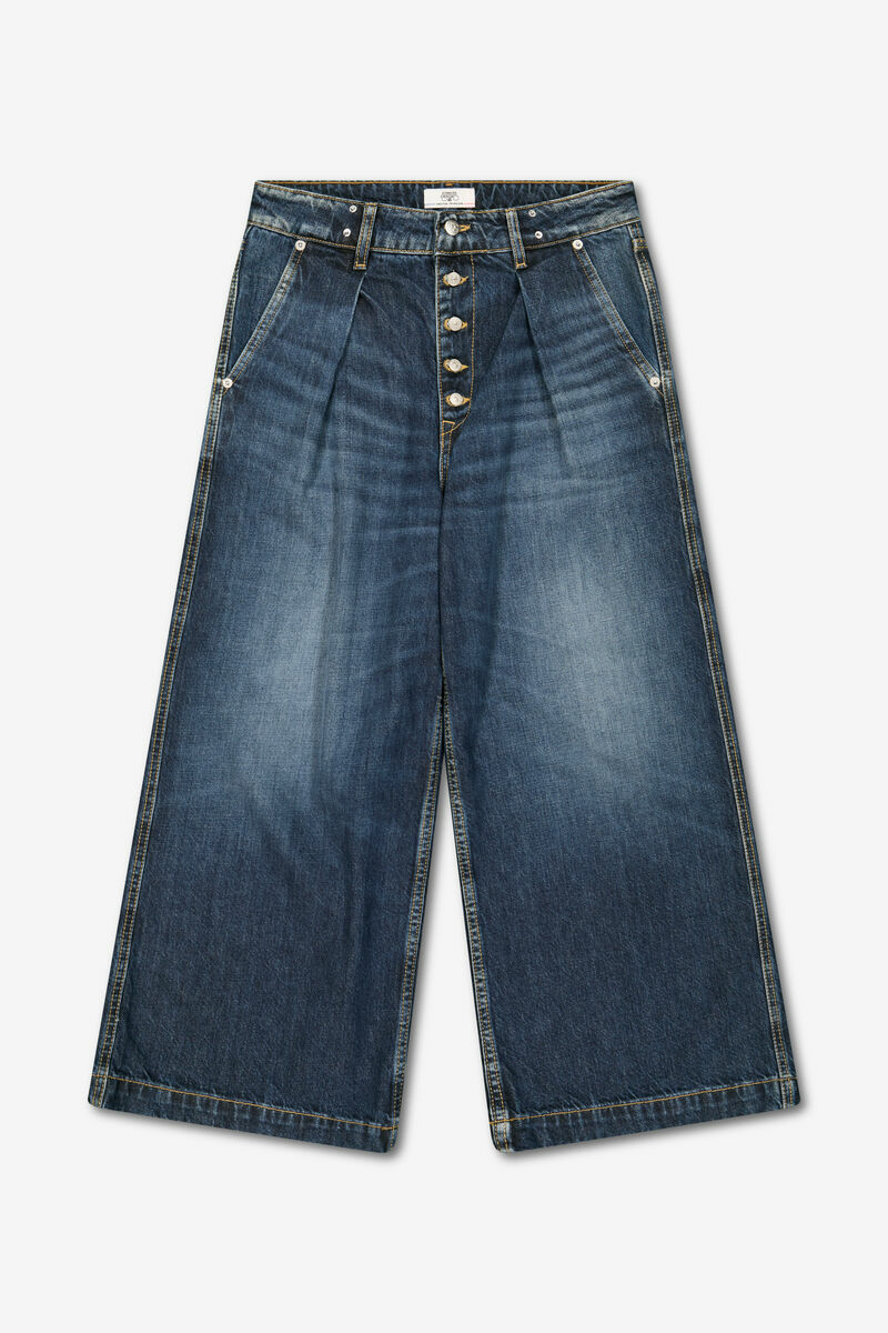 Jeans wide leg Donna blue N°2
