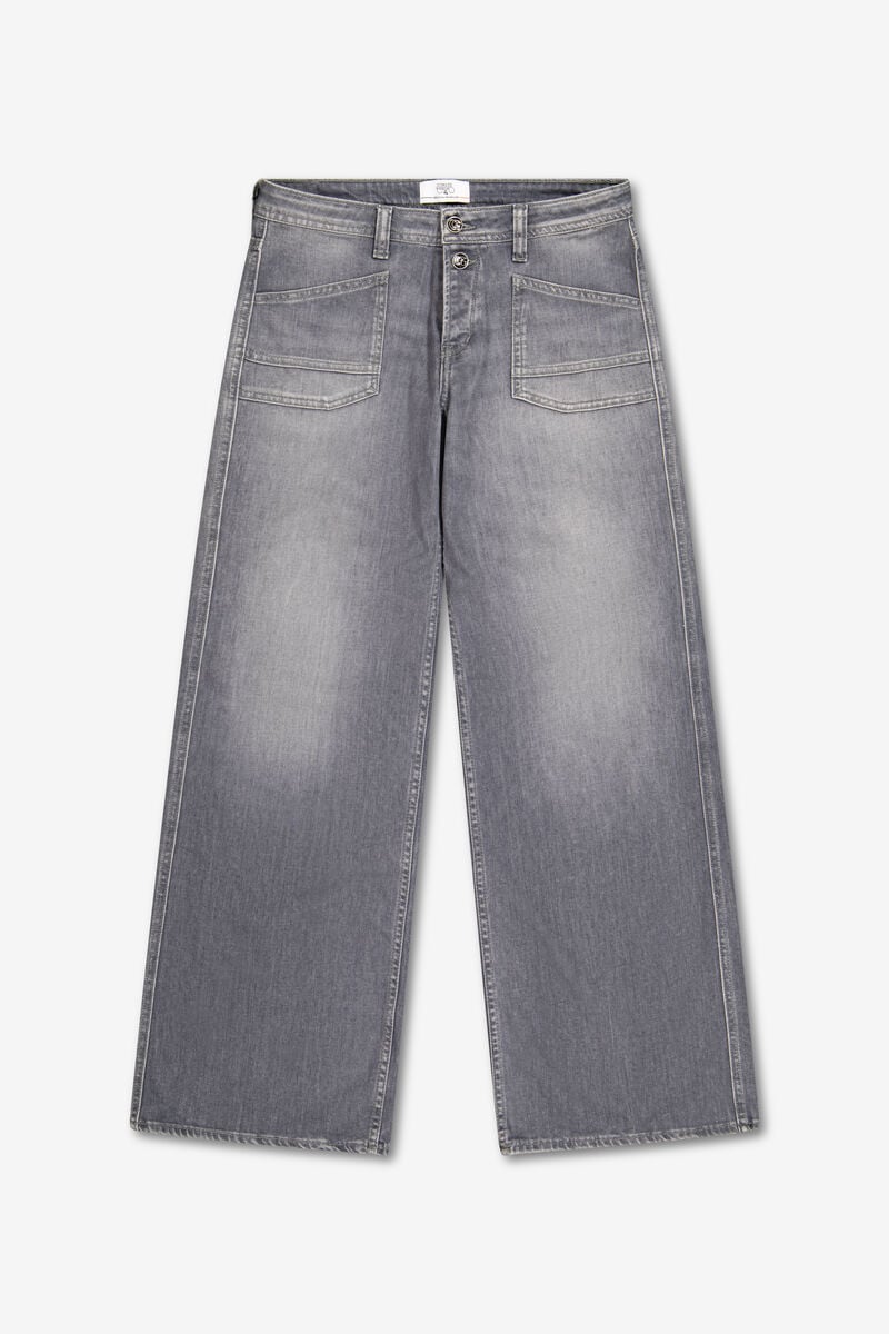 Jeans wide leg Lauryn medium grey