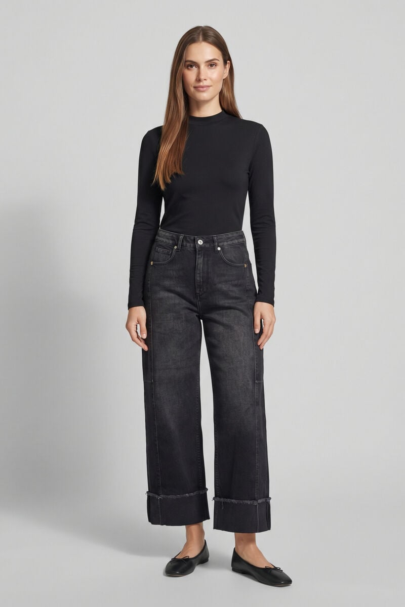 Jeans barrel Leal dark black