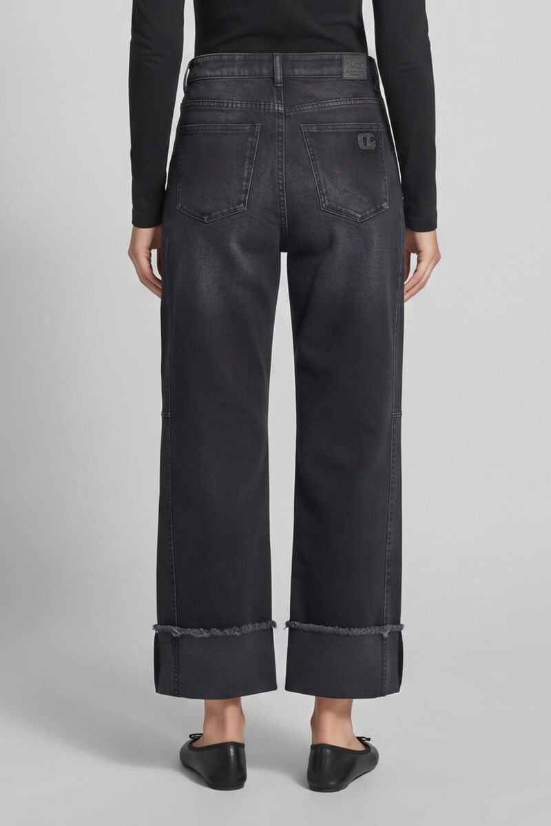 Jeans barrel Leal dark black