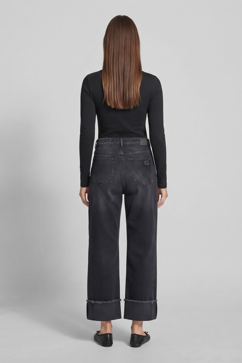 Jeans barrel Leal dark black
