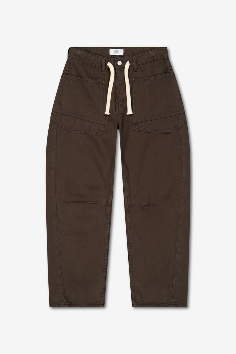 Jeans balloon Madie coated brown