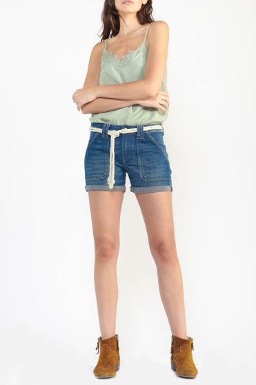 Faded blue denim Bloom shorts
