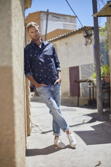 Jeans 700/17 relax Basic destroy blue N°5