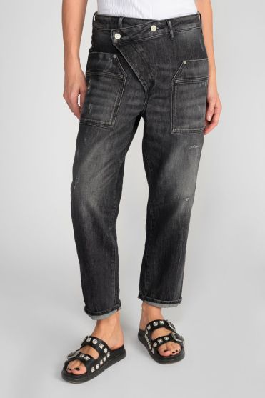 Jeans boyfit Cosy Pocket 7/8th destroy black N°1