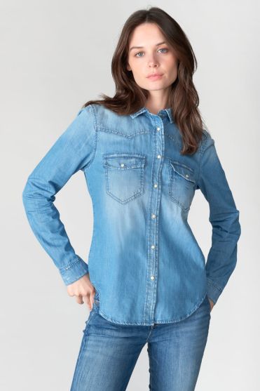 Chemise en jeans Juanita bleu délavé