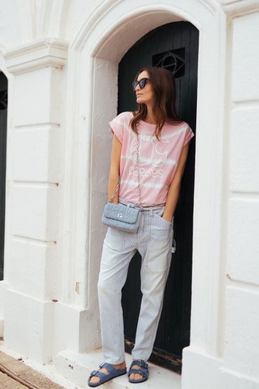 Jeans 400/60 girlfriend Union high waist blue