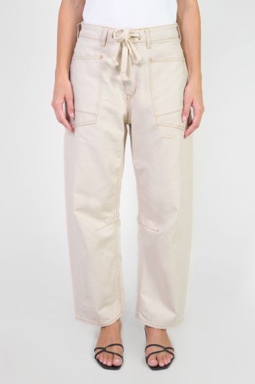 Jeans balloon Madie high-waist ecru