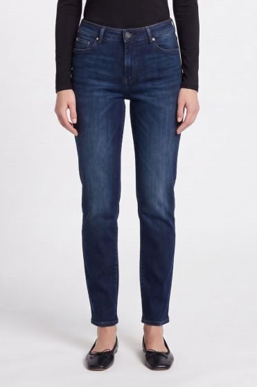 Jeans 400/18 mom Basic dark blue