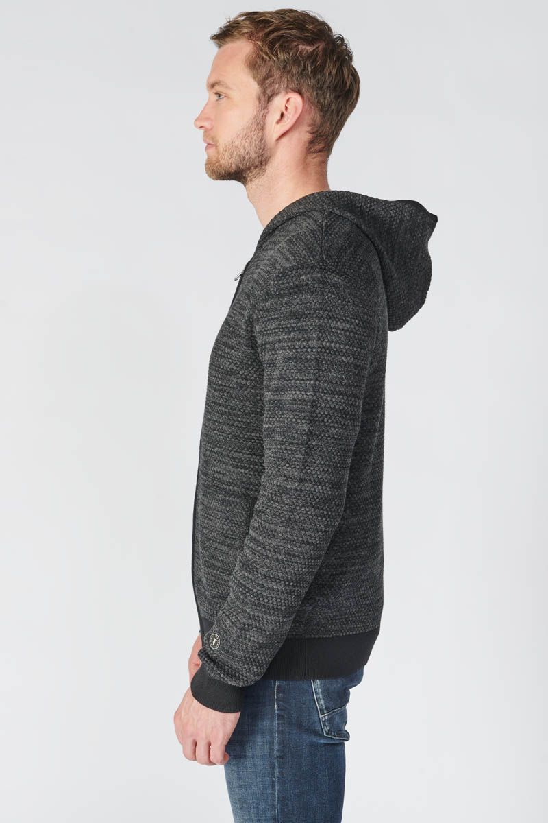 Black Sion hooded cardigan : Cardigan, ready to wear for Men : Le Temps ...