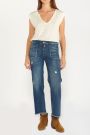 Jeans Pricilia high waist 7/8th destroy blue N°2
