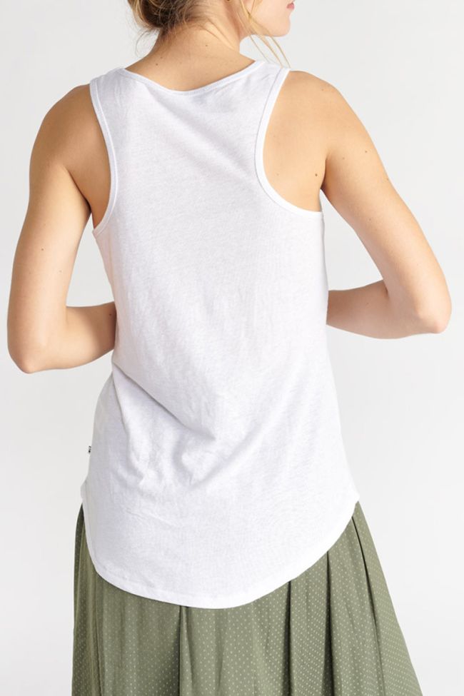 Cream Debtrame tank top