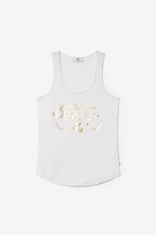 Cream Debtrame tank top