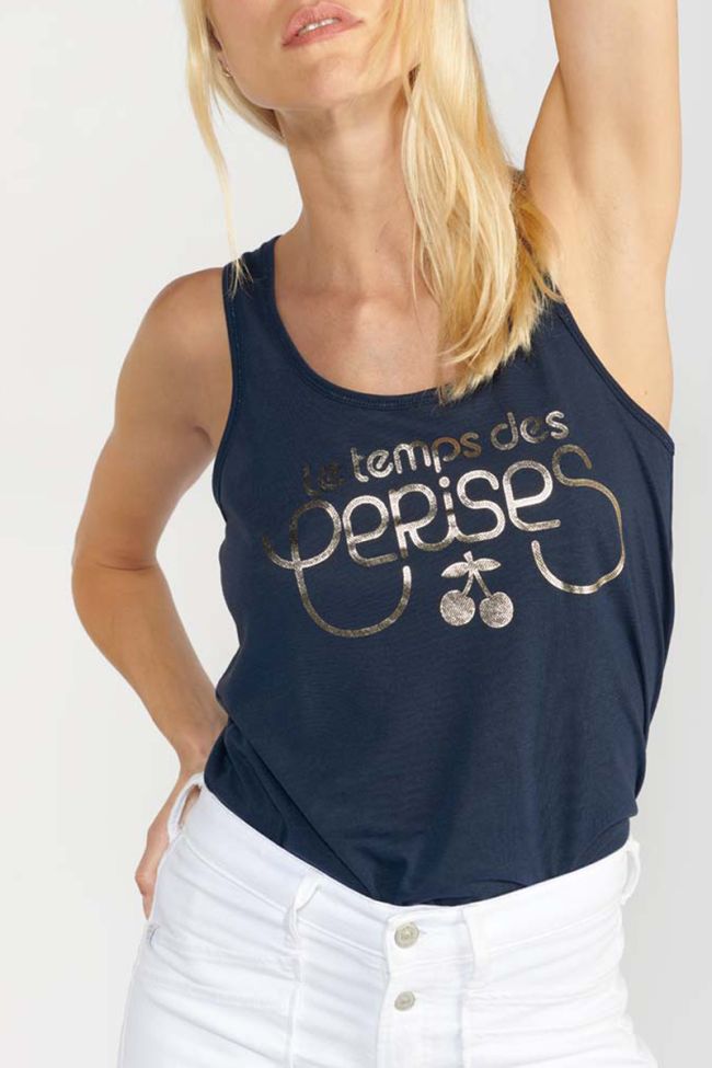 Navy Debtrame tank top