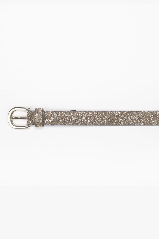 Glitter light gold belt