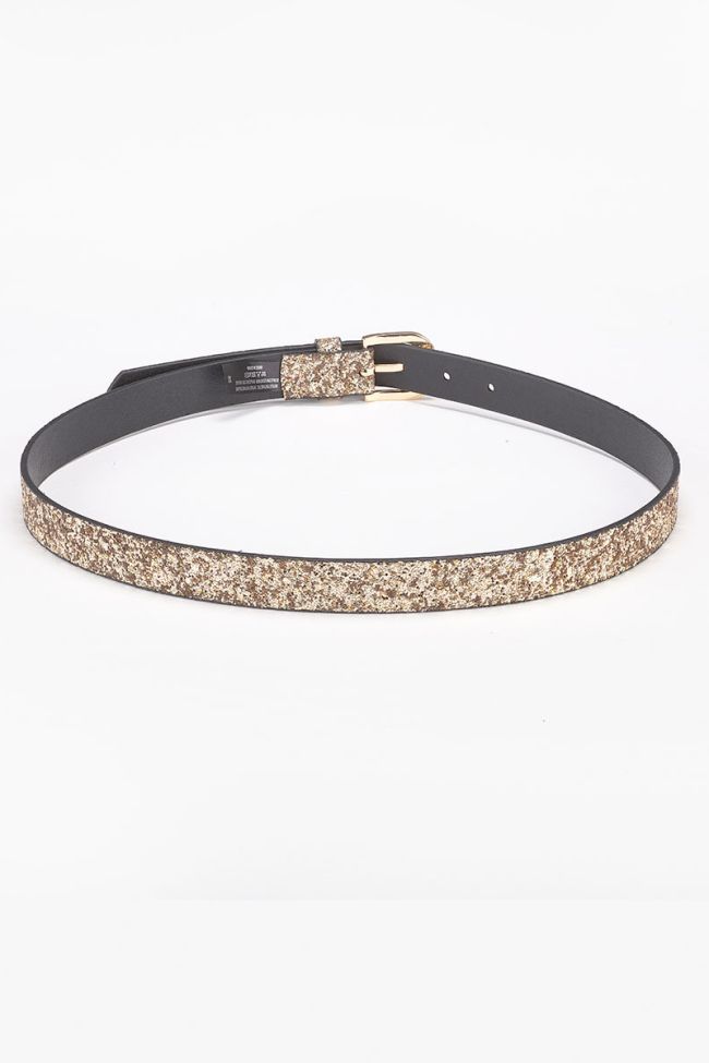 Glitter light gold belt