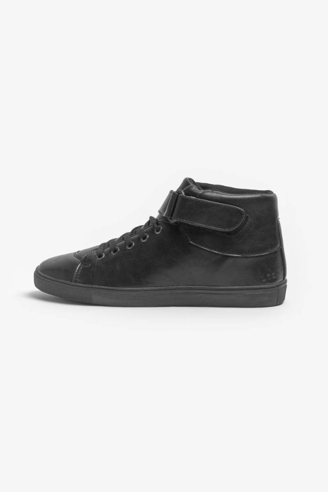 Soho black high top trainers