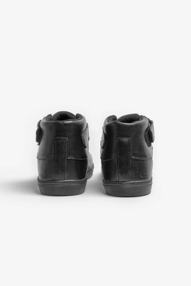 Soho black high top trainers