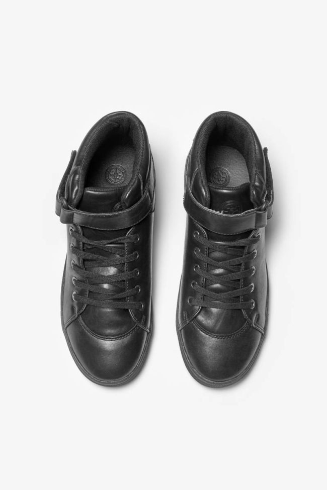 Soho black high top trainers
