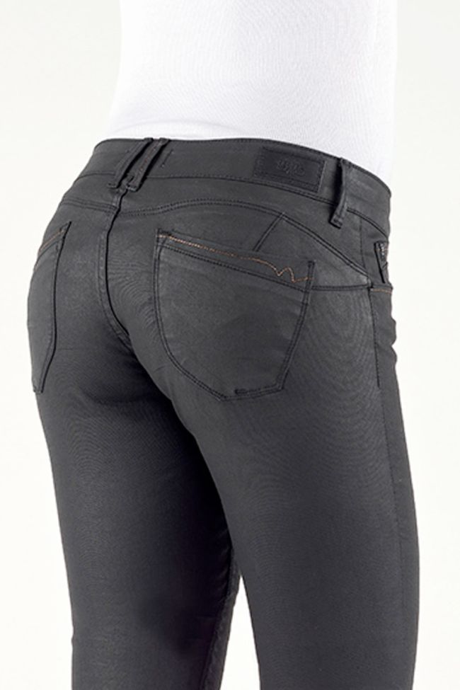 Pulp Slim jeans with black leather effect