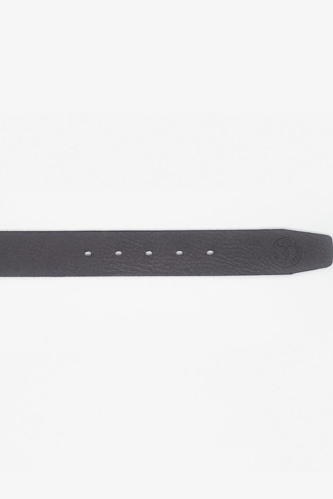 Black leather clint belt