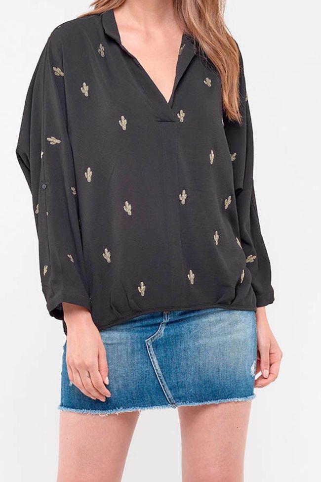 Spiky Black Blouse
