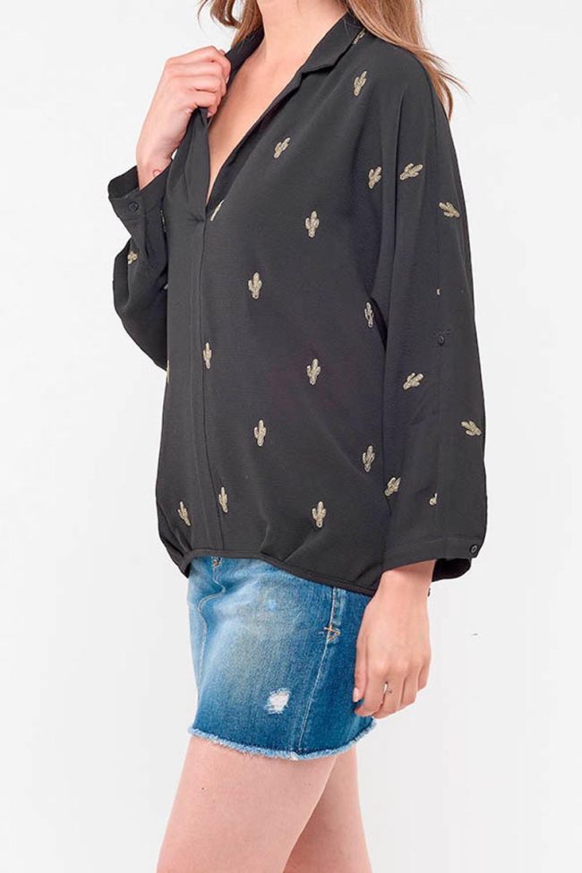 Spiky Black Blouse