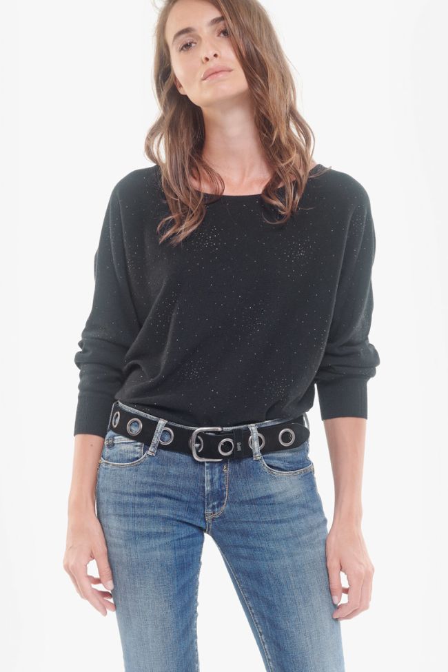 Black suede Caylie belt